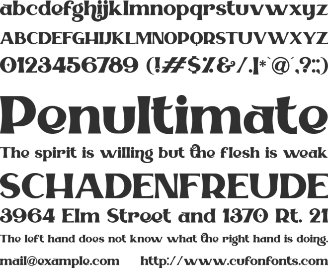 Adenium font preview
