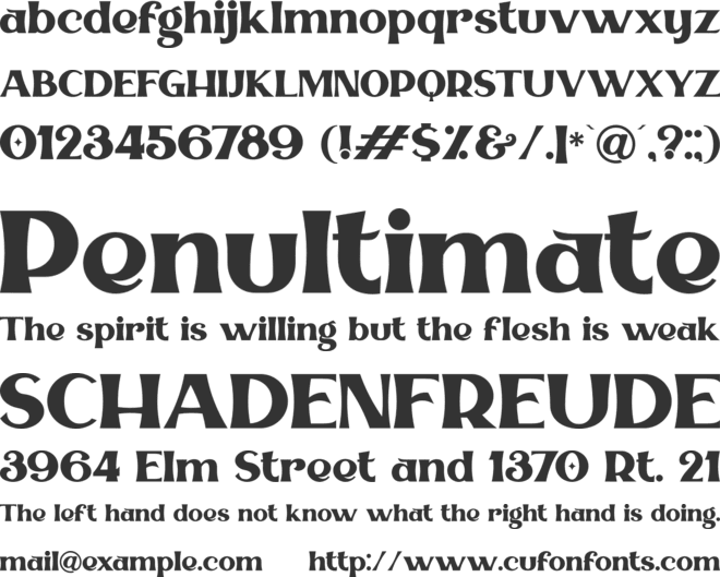 Adenium font preview