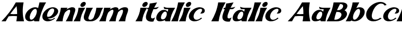 Adenium italic Italic font