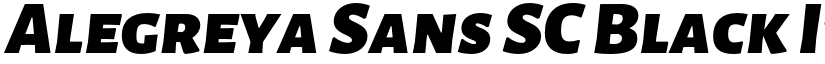 Alegreya Sans SC Black Italic font