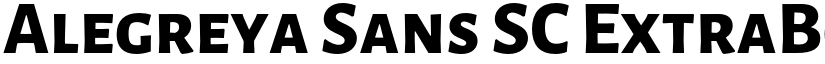 Alegreya Sans SC ExtraBold font