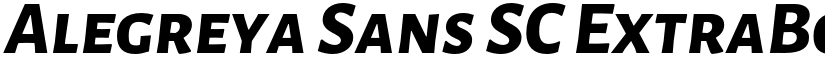 Alegreya Sans SC ExtraBold Italic font