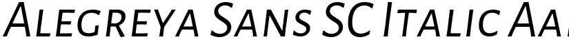 Alegreya Sans SC Italic font
