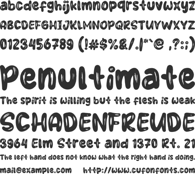 Low Budget font preview