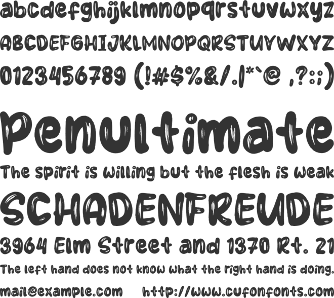 Low Budget font preview