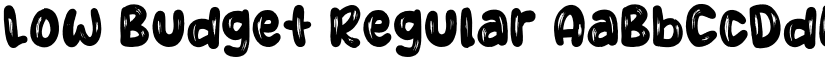 Low Budget Regular font