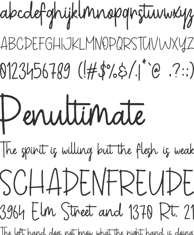 Dufanthe font preview