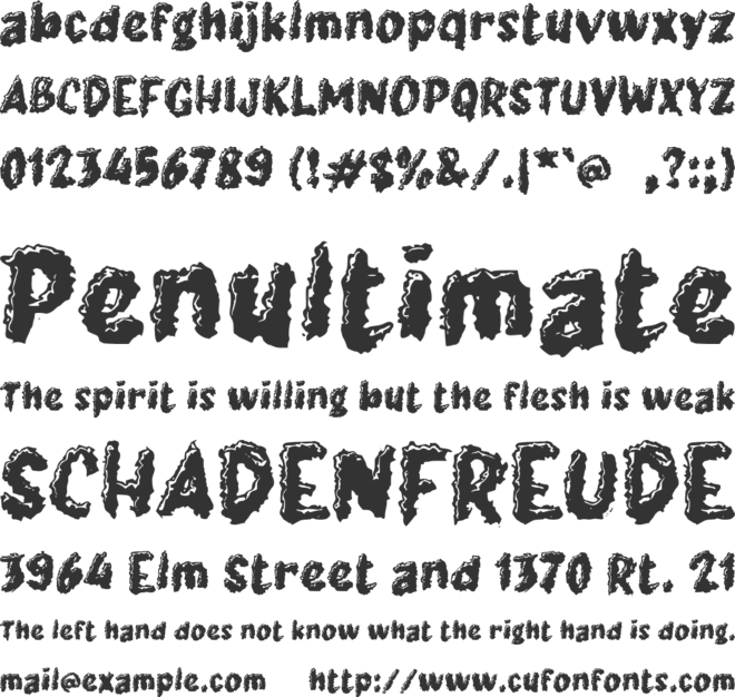 f Funga font preview