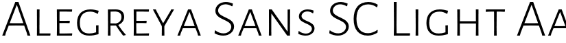 Alegreya Sans SC Light font