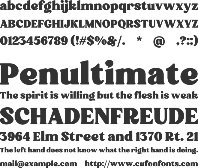 Broking font preview