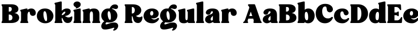 Broking Regular font