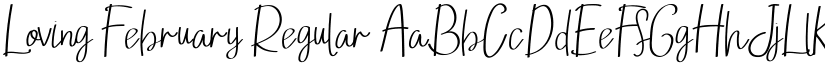 Loving February Regular font