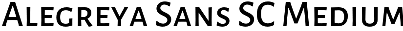 Alegreya Sans SC Medium font