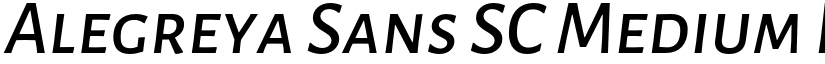 Alegreya Sans SC Medium Italic font