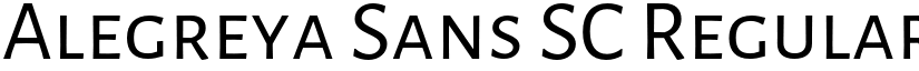 Alegreya Sans SC Regular font