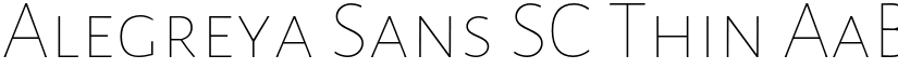Alegreya Sans SC Thin font