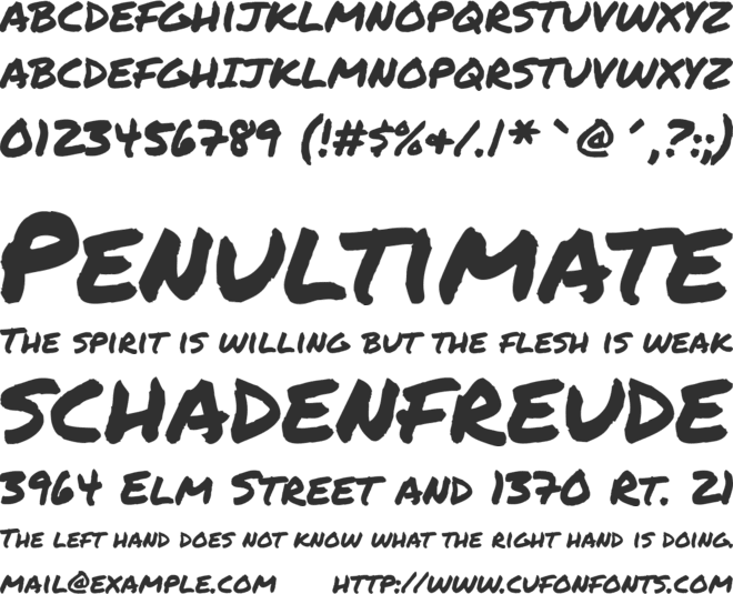 Permanent Marker font preview