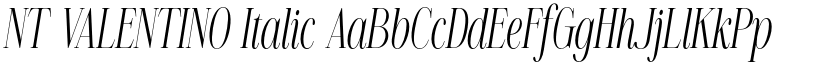 NT VALENTINO Italic font