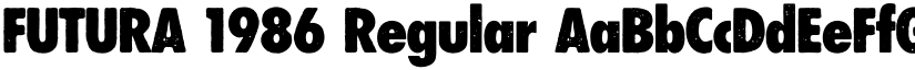 FUTURA 1986 Regular font