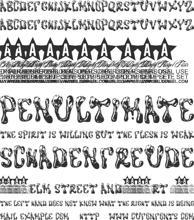 KIWILAND PERSONAL USE font preview