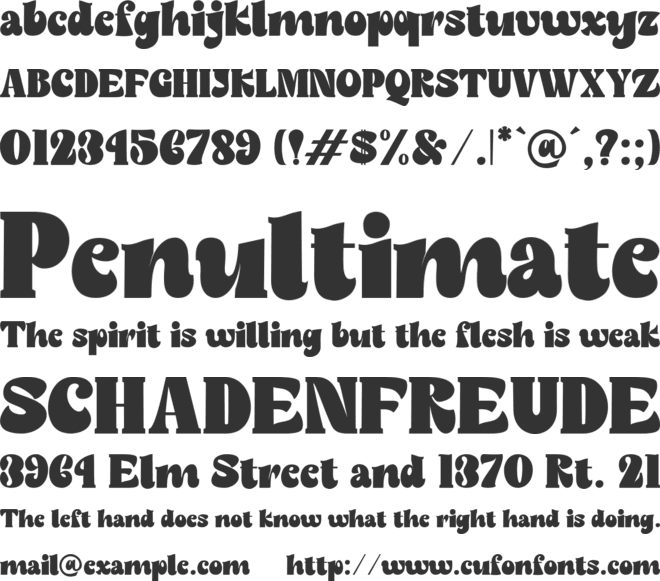 Raosand font preview