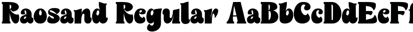Raosand Regular font