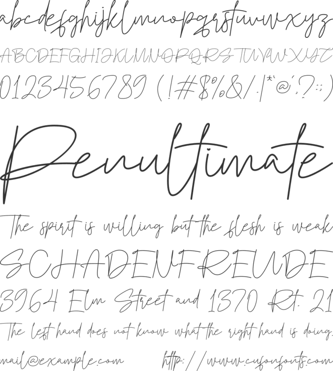 The Southern font preview