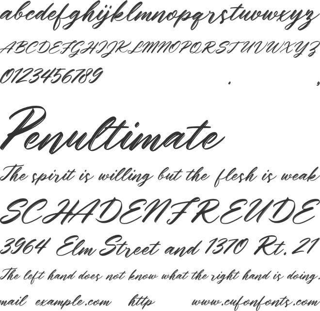 Glamour Bouquet font preview