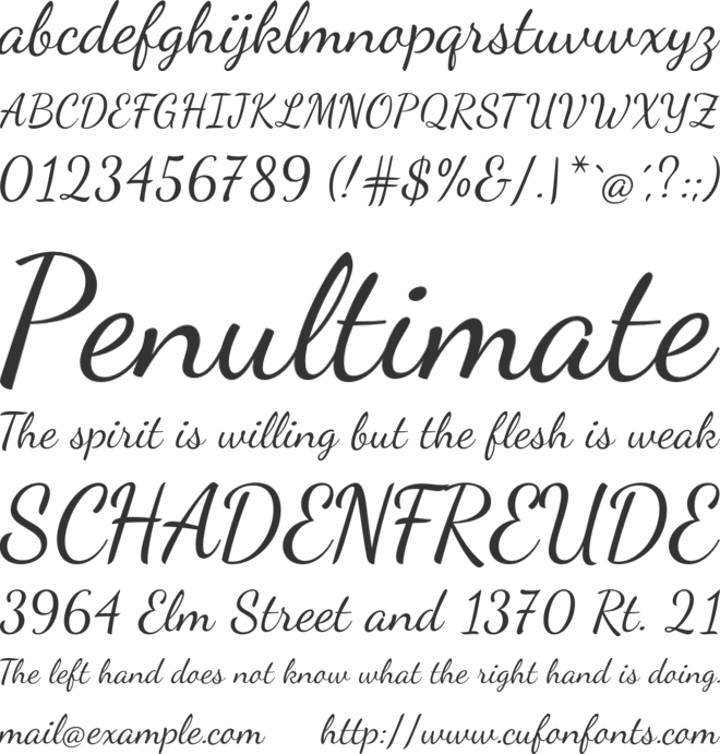 Dancing Script OT font preview