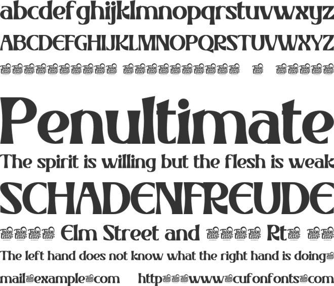 RHELAX trial font preview