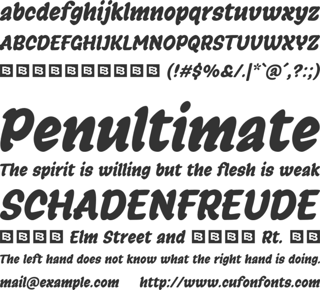 Snacko Trial font preview