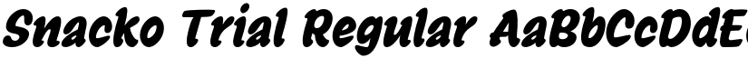 Snacko Trial Regular font