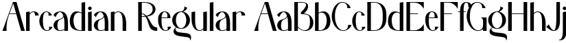 Arcadian Regular font