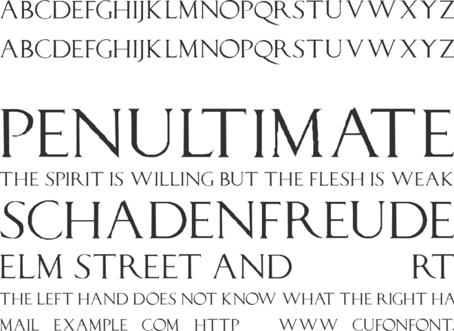 LucaPacioliRough font preview