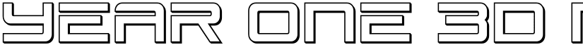 Year One 3D Regular font