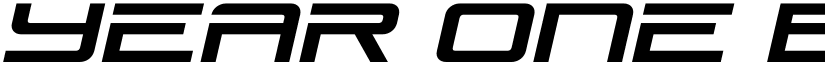 Year One Expanded Italic Regular font