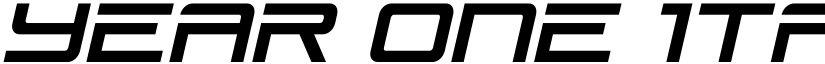 Year One Italic Regular font
