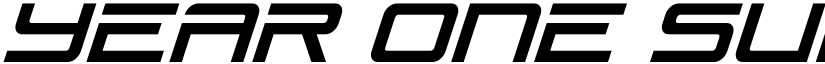 Year One Super-Italic Regular font