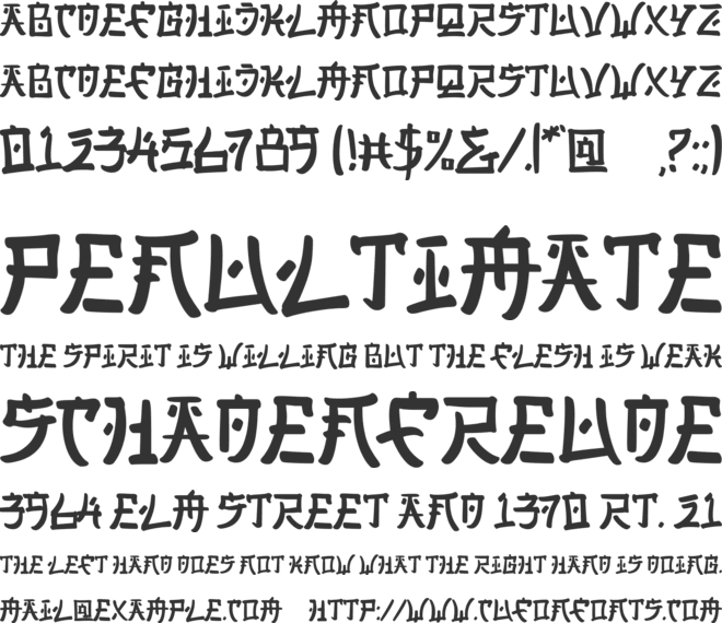 Japan Version font preview