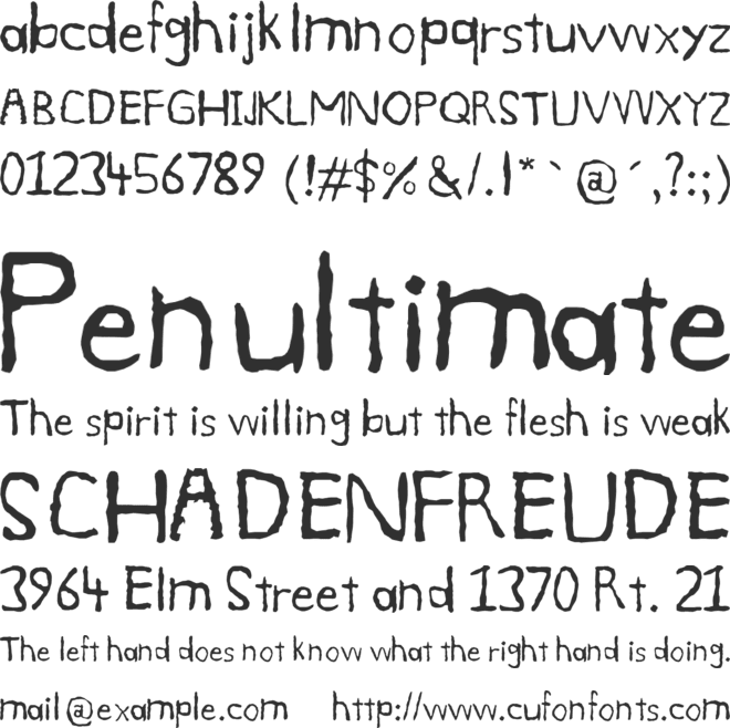 Smudge font preview