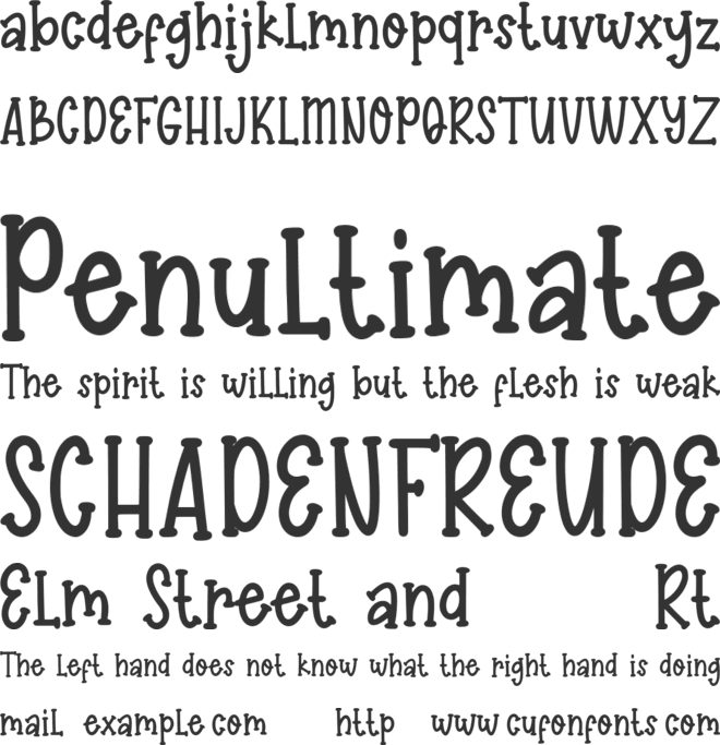 Farmwish font preview