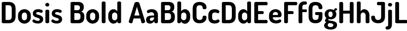 Dosis Bold font