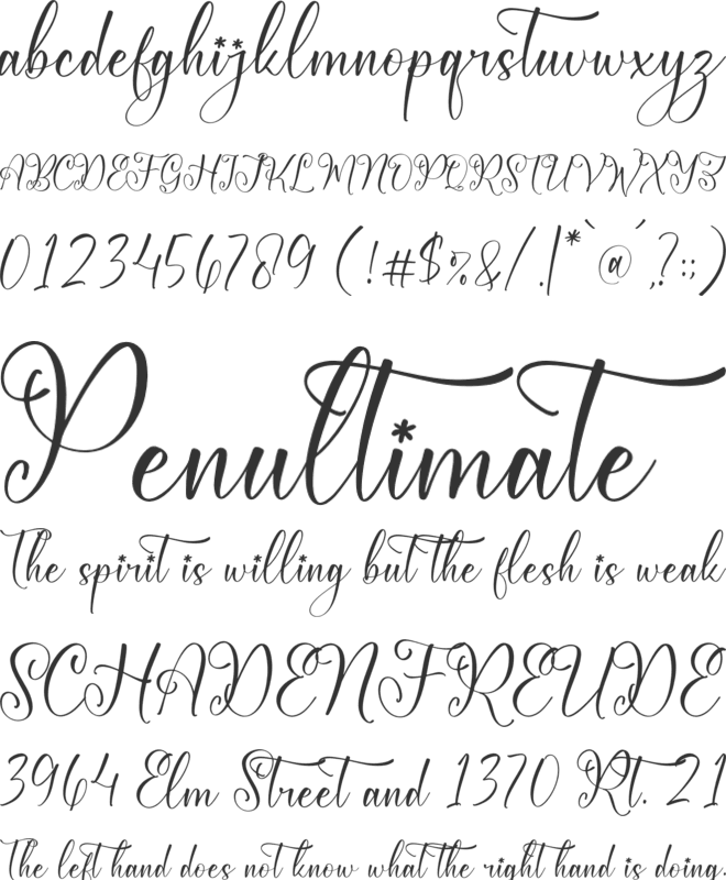 Mellodi Roosthm font preview