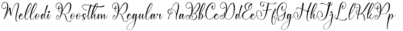 Mellodi Roosthm Regular font