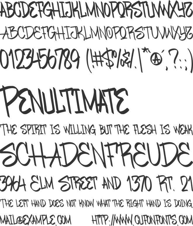 Shocking font preview