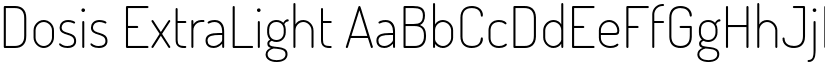 Dosis ExtraLight font