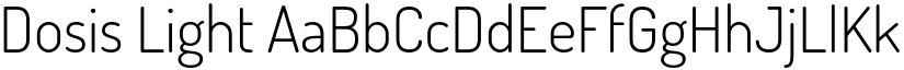 Dosis Light font