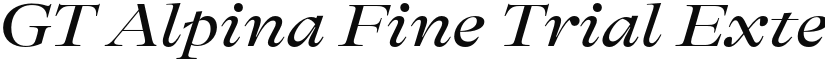 GT Alpina Fine Trial Extended Medium Italic font