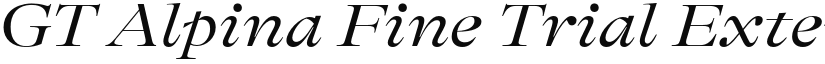 GT Alpina Fine Trial Extended Regular Italic font