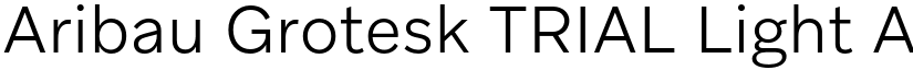 Aribau Grotesk TRIAL Light font